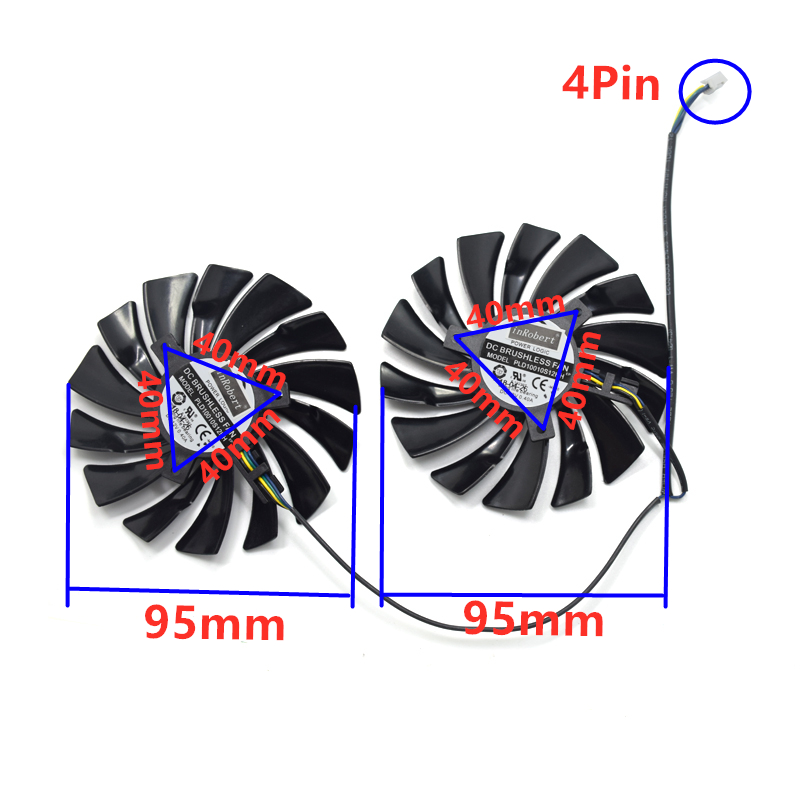2Pcs 95mm PLD10010S12HH Video  - Cpu Fan recension och pris