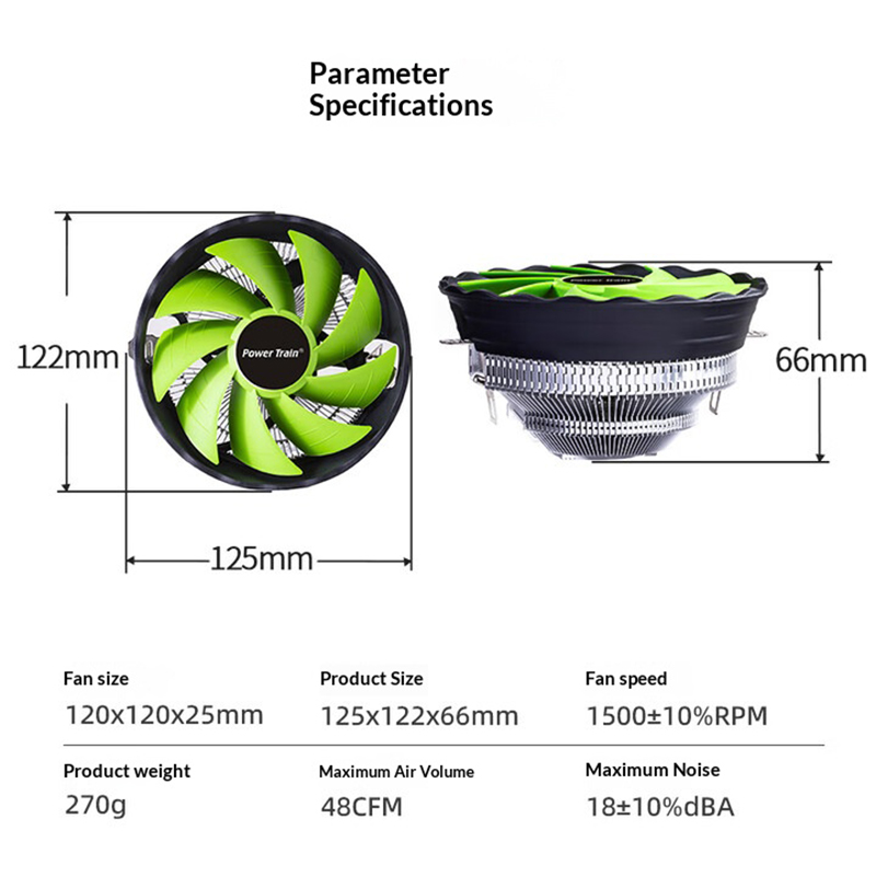 PowerTrain Armored DL120Q Unde - Cpu Heatsink recension och pris