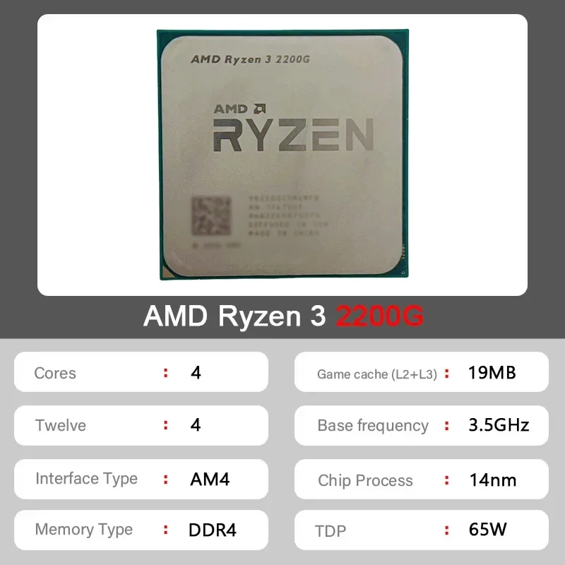 AMD Ryzen 3 2200G Used R3 2200 - Cpu Cooler recension och pris